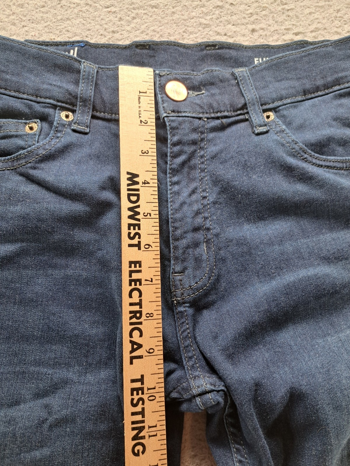 Mugsy Fultons Jeans Mens 32×30 Act 31×29 Blue Dark Wash Straight Leg FLX3NFU