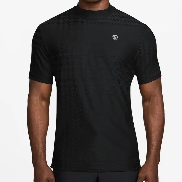 Nike Tartan Men’s Dry Fit Golf Top (Black)