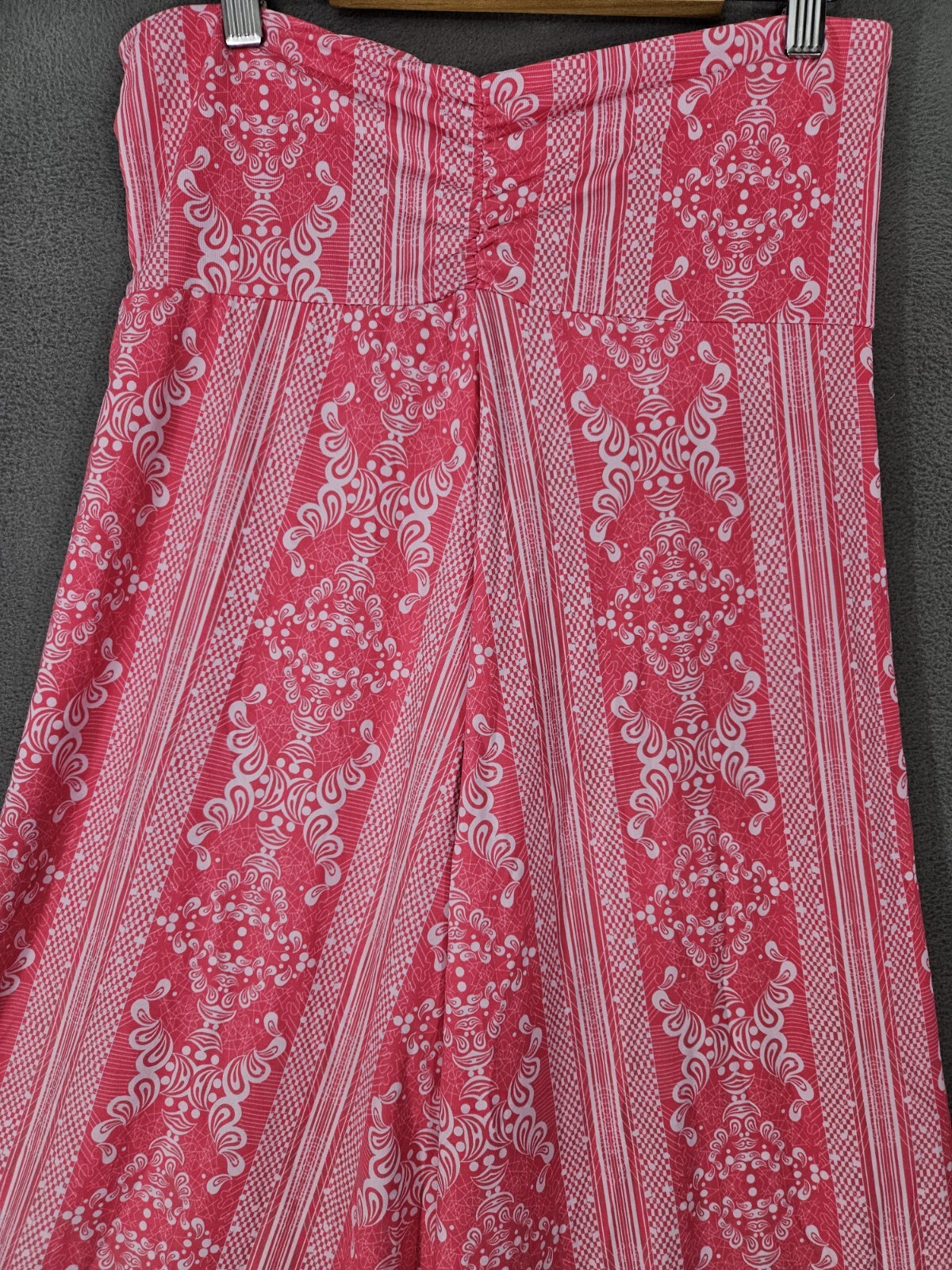 Freedom Trail By Kyodan Womens Maxi Skirt Size Small Neon Pink Floral Drawstring