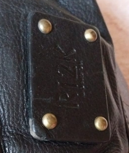 Authentic Ri2k London 100% Genuine Black Leather Handbag / Satchel