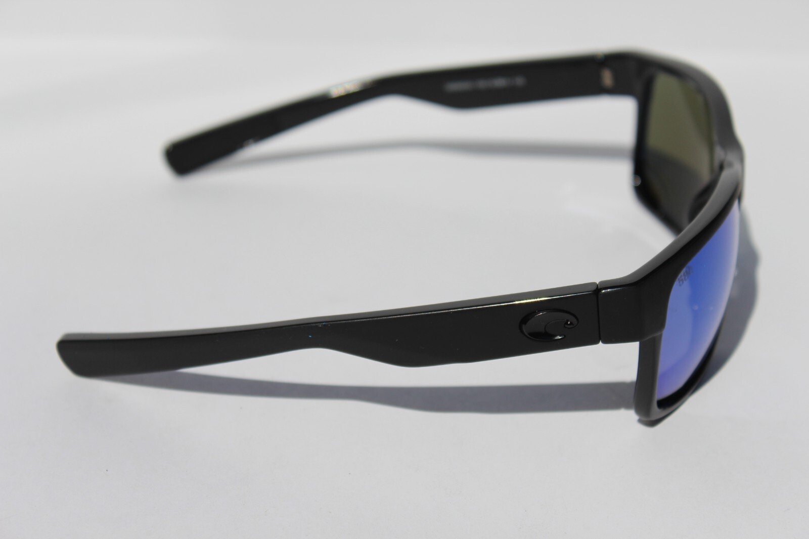 COSTA DEL MAR Half Moon 580G POLARIZED Sunglasses Black/Blue Mirror 580 NEW