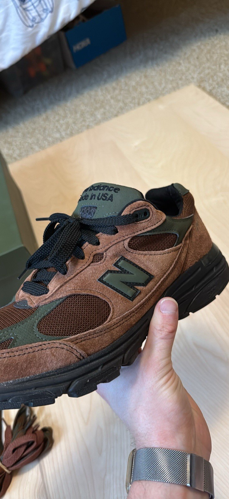 New Balance Aimé Leon Dore x 993 Made in USA Beef & Broccoli Suede MR993ALD