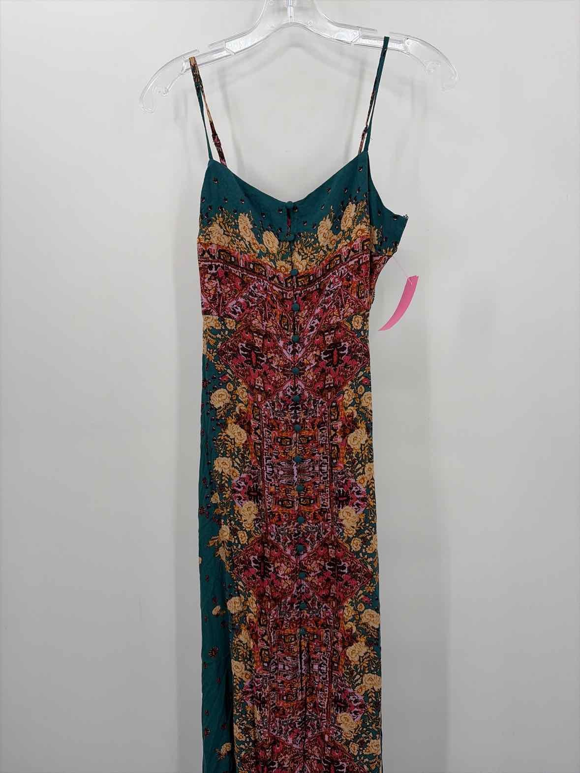 Pre-Owned Intimately Free People Green Size XS Maxi Sleeveless Dress