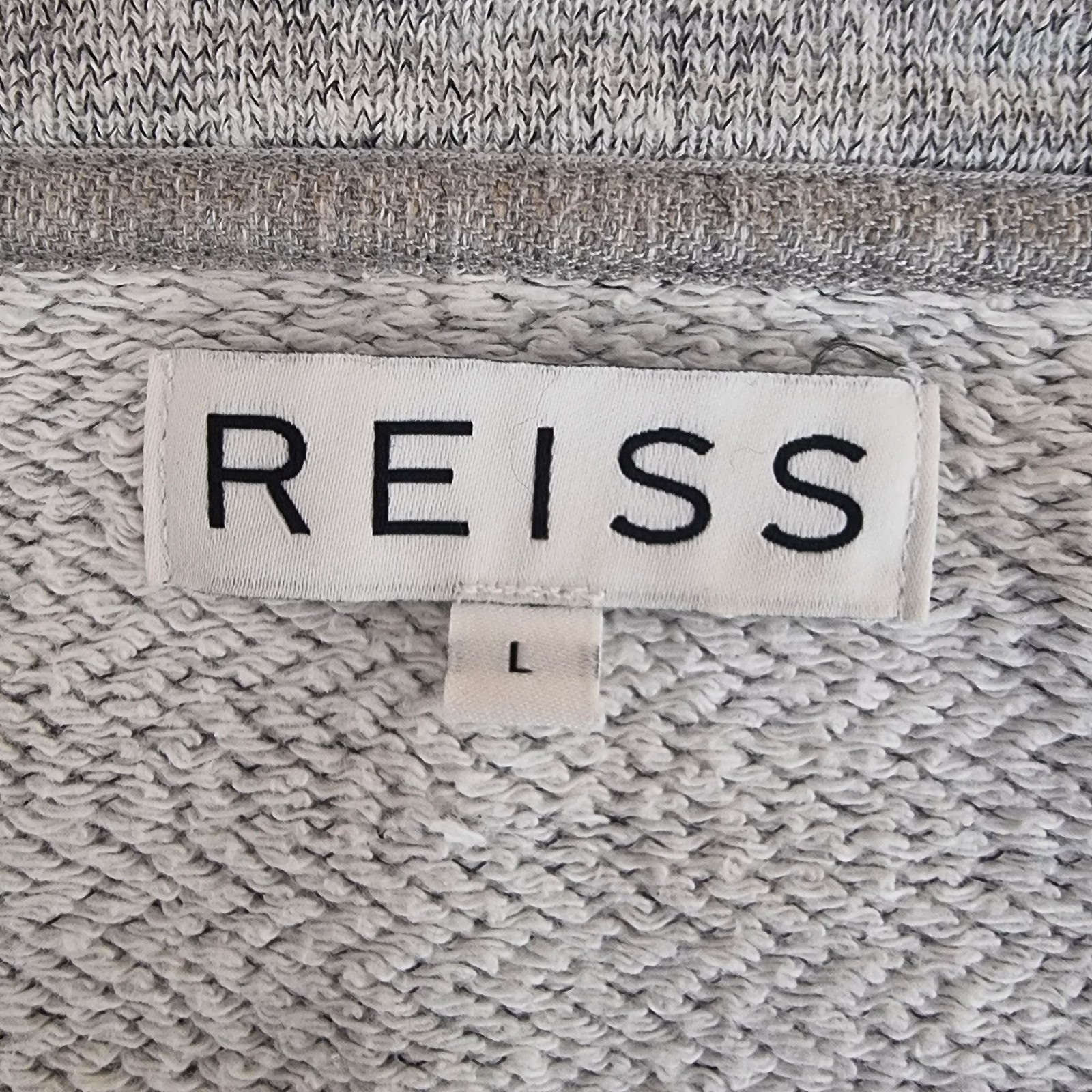 Reiss Rhyme Full Zip Sweatshirt Womens Large Grey 100% Cotton Casual Jacket