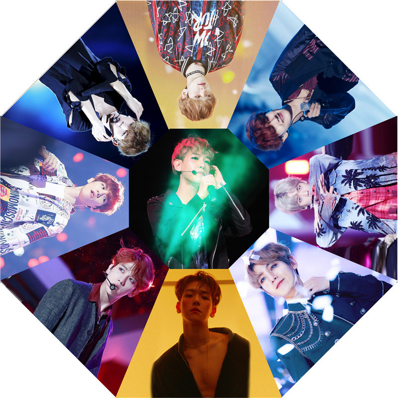 Korean Boy Band EXO (Baekhyun/Chanyeol) Star Fan Gift: Fully Automatic Umbrella
