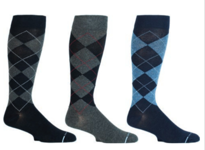 Dr. Motion Men Mild Compression 8-15 mmHg Knee-Hi Socks, 2 Pairs