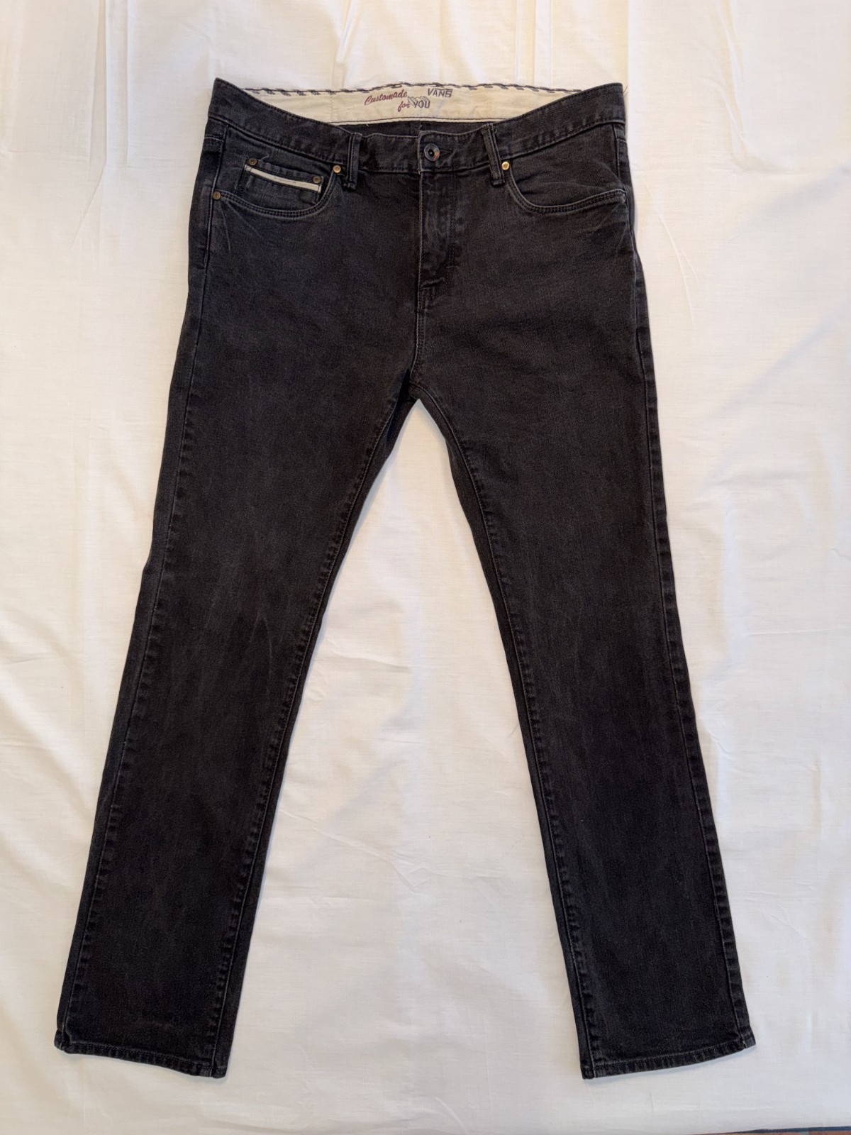 Vans Jeans, Black Jeans, 32×30 Jeans, Vans Customade, Slim Straight Jeans, Men’s