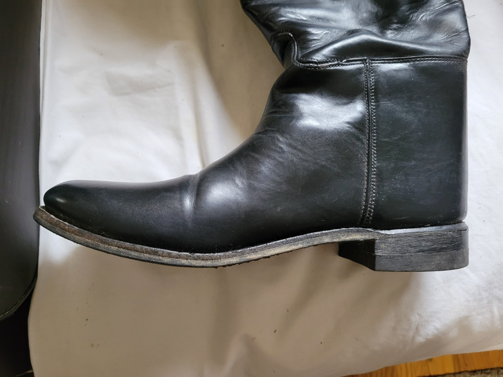 EFFINGHAM Bond Co. Size 8.5 100L Black Leather Equestrian Riding Boots USA MADE