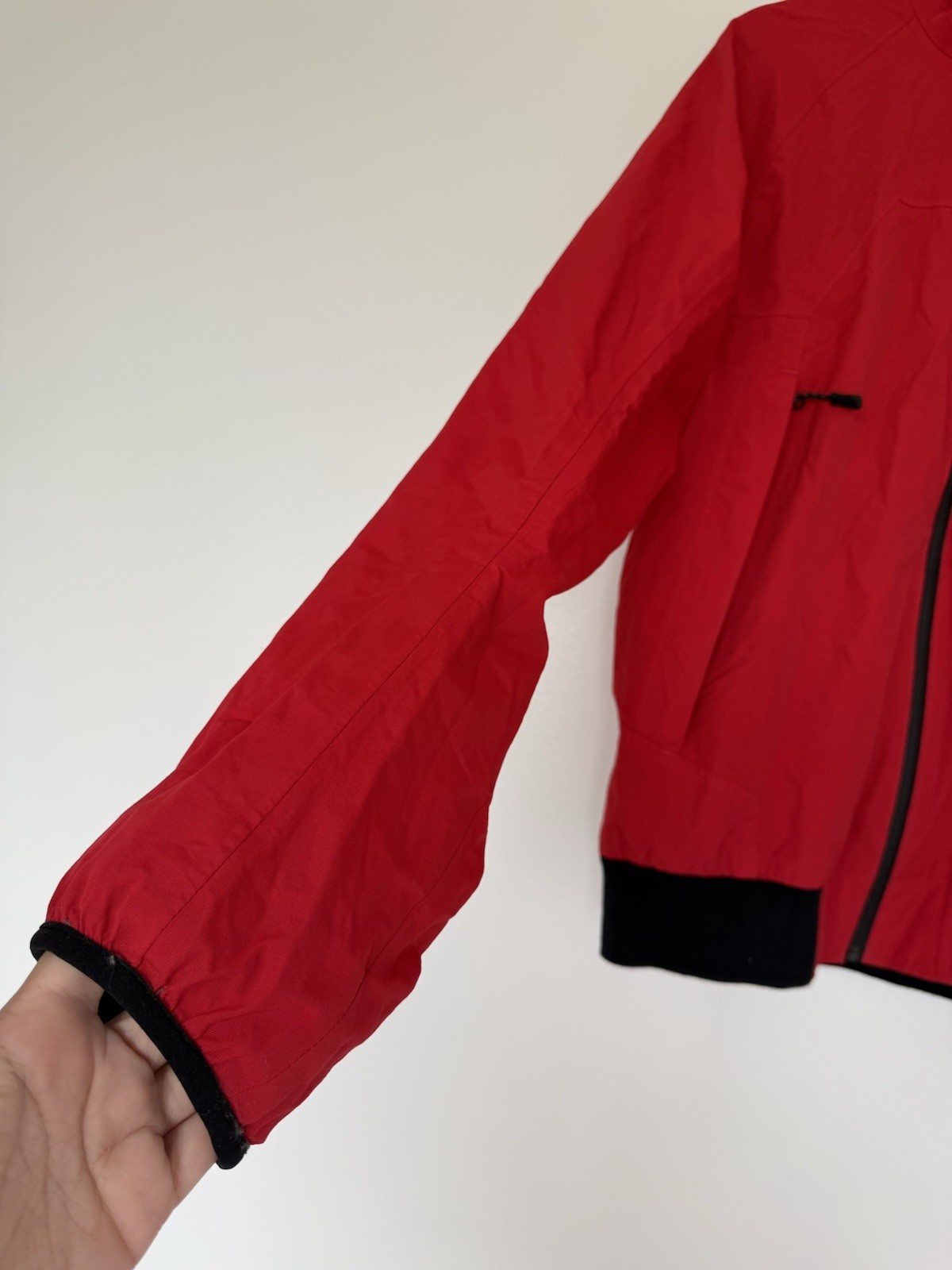 Timberland Mens Waterproof Jacket Small Red Windbreaker Breathable Outdoor Coat