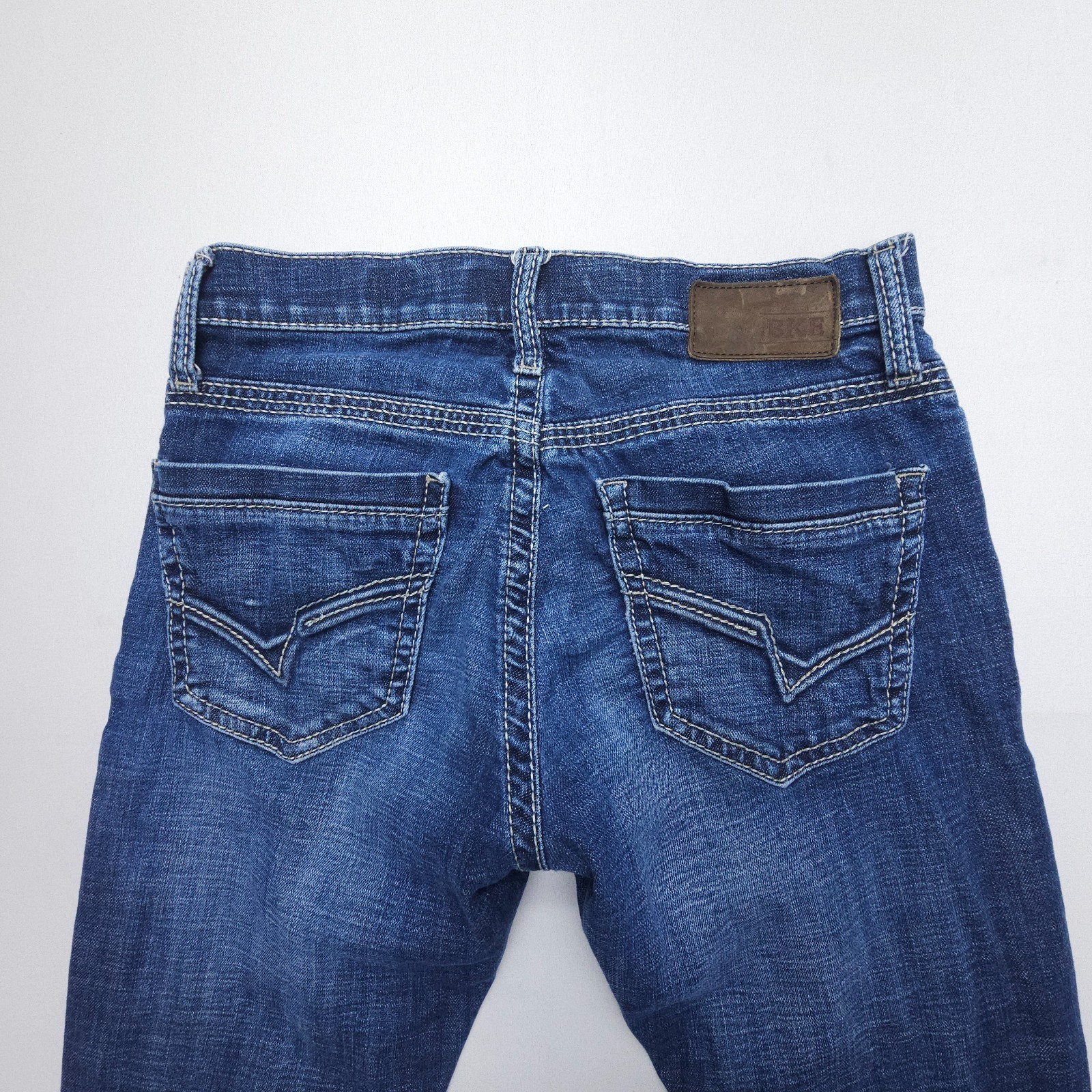 BKE Buckle Alec Straight Jeans Mens 31 S Dark Wash Blue Stretch Western 29″ Insm