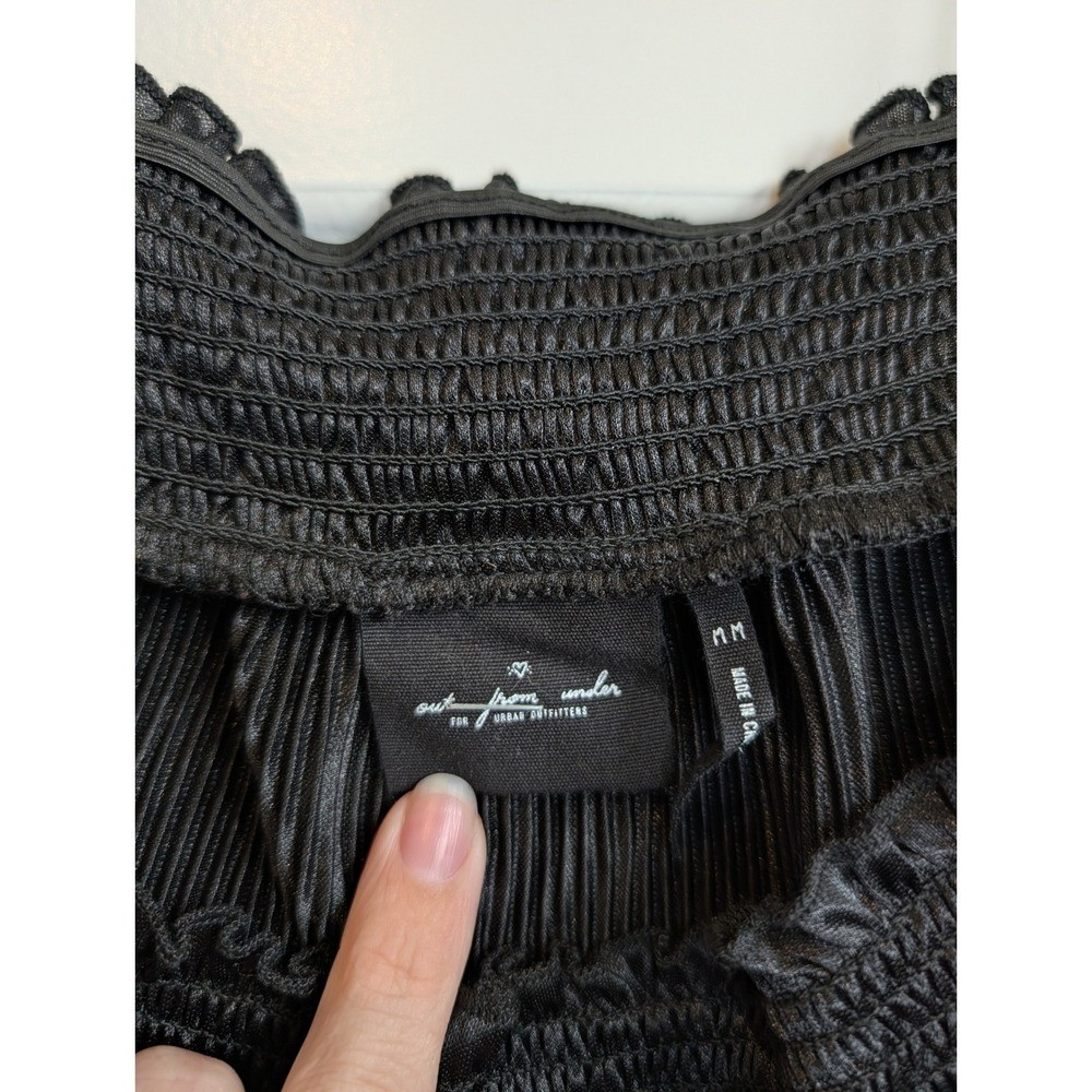 Out From Under Pleated Ruffle Crop Cami Top
