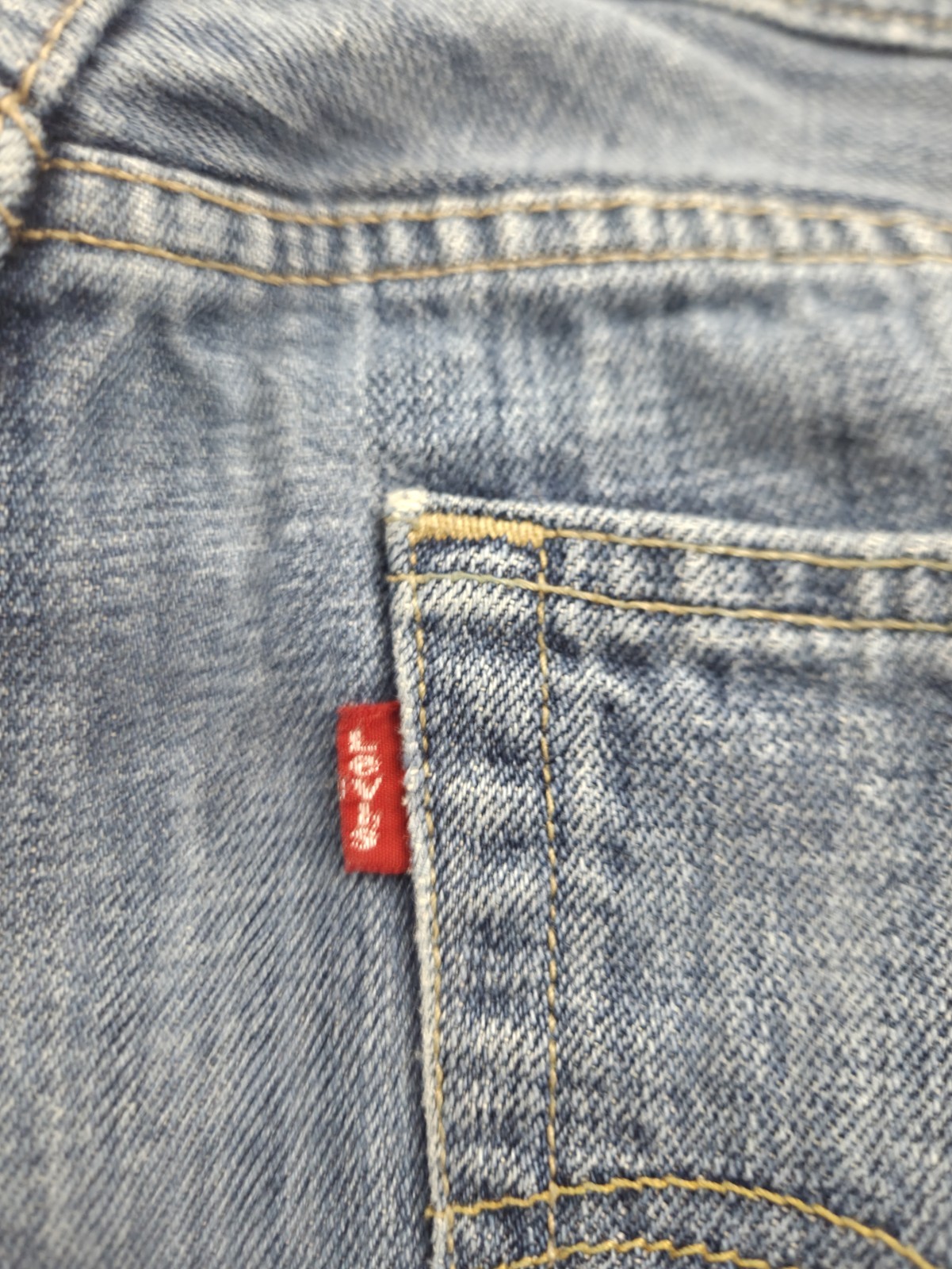 Levi’s 501 WPL-423 Straight Leg Button-Fly Men’s Cotton Denim Blue Jeans 36×34