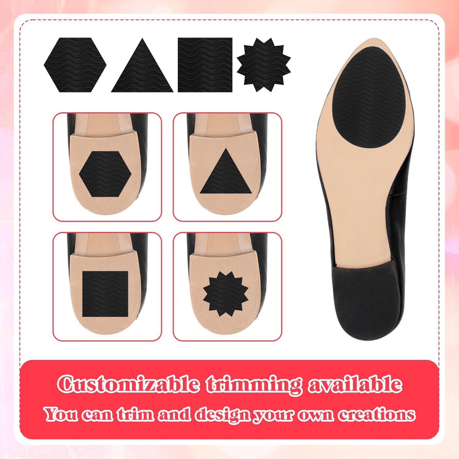 6 PCS Non Slip Shoe Pads, Thickened Non Slip Pads for Shoes Self Adhesive