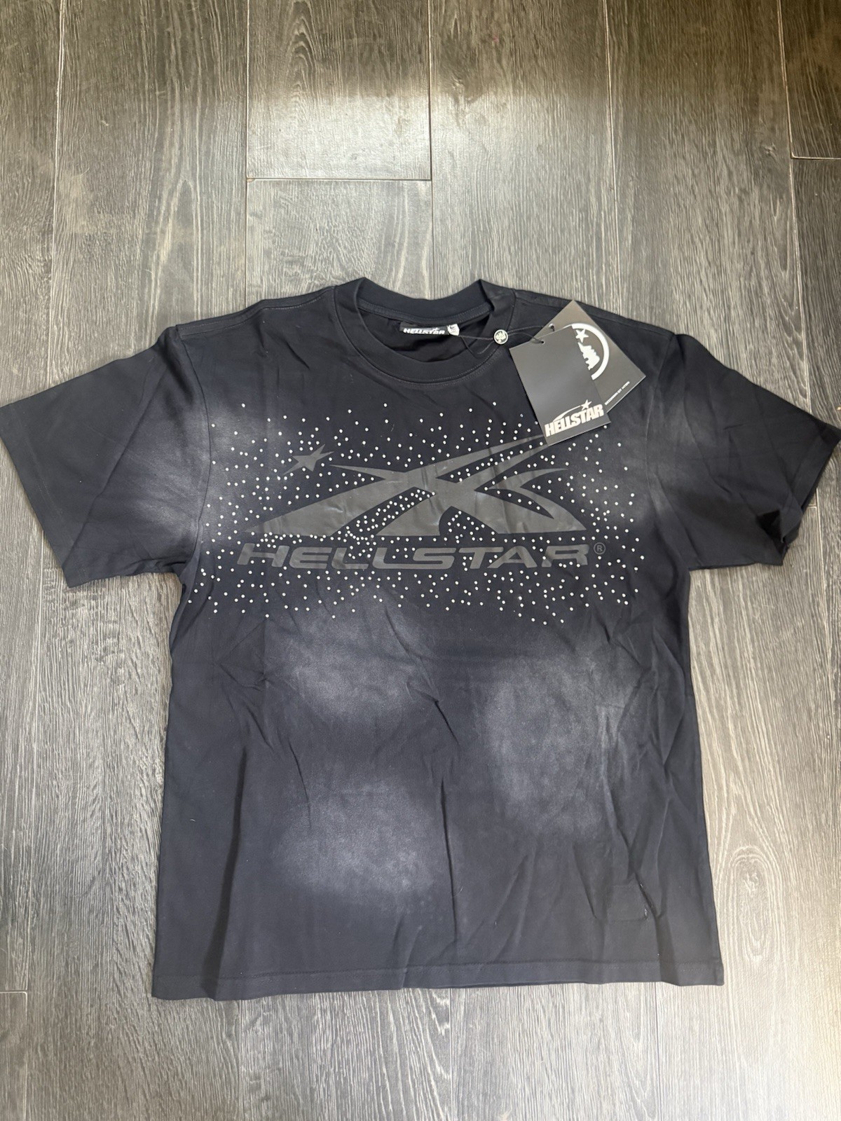 Hellstar Men’s Black Graphic Logo Crew Neck Short Sleeve T-Shirt Size S,M,L
