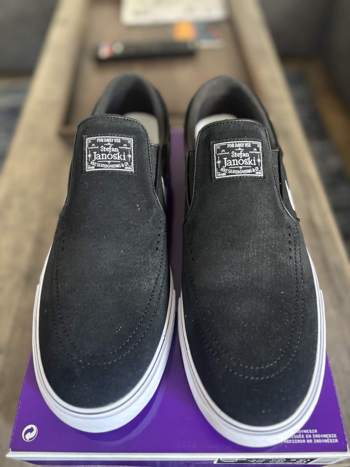 Size 12 – Nike SB Zoom Janoski+ Slip ‘Black White’ FN5893-001 Men’s Shoes NEW