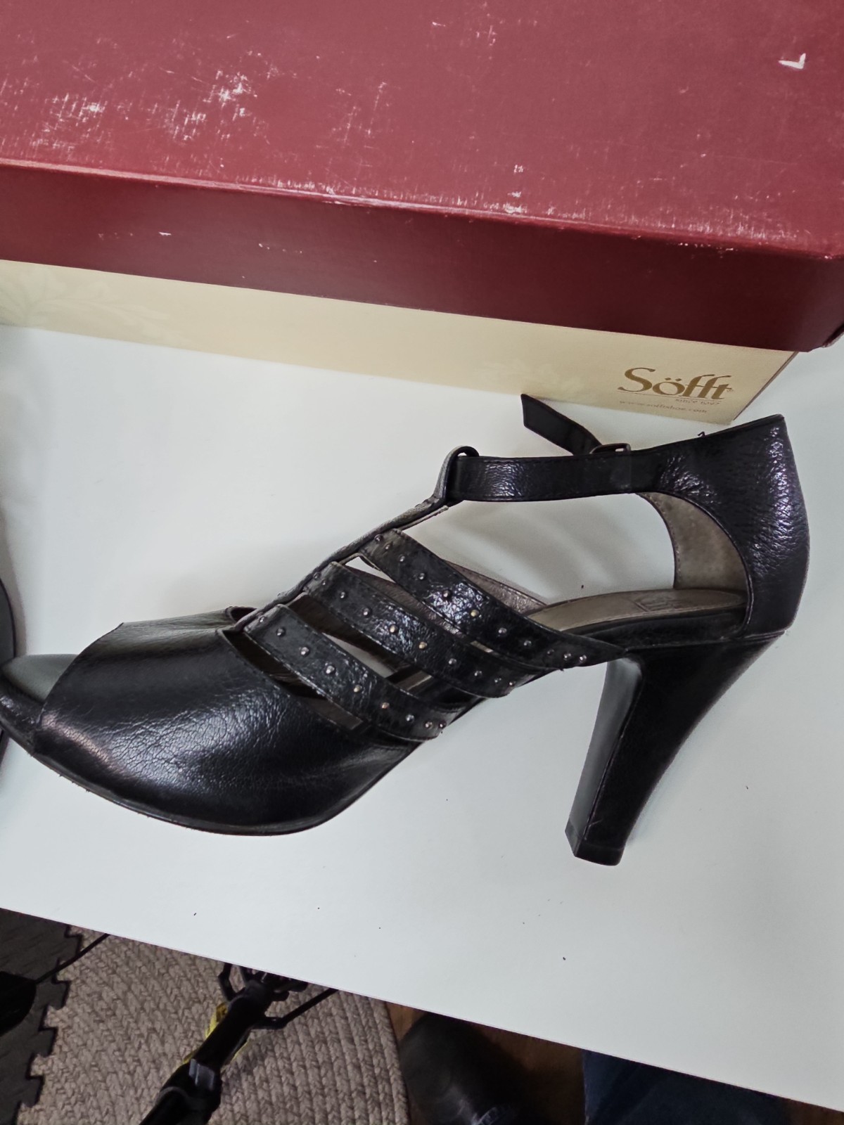 Sofft Rialto Black Strappy Open Toe Dress Sandals Women’s Size 8.5 NIB