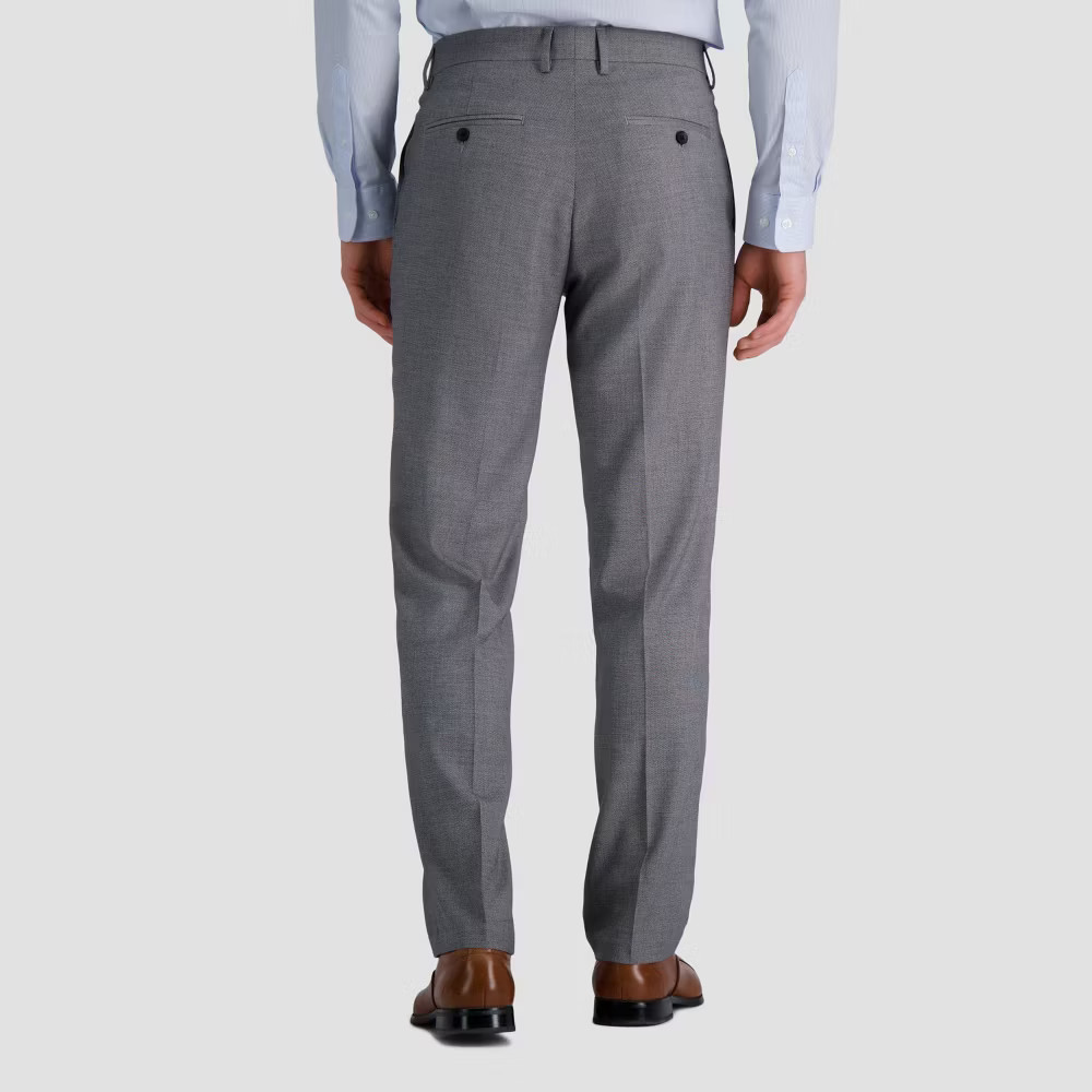 Haggar H26 Men’s Tailored Fit Stretch Suit Pants – Gray 34×30: Midweight,