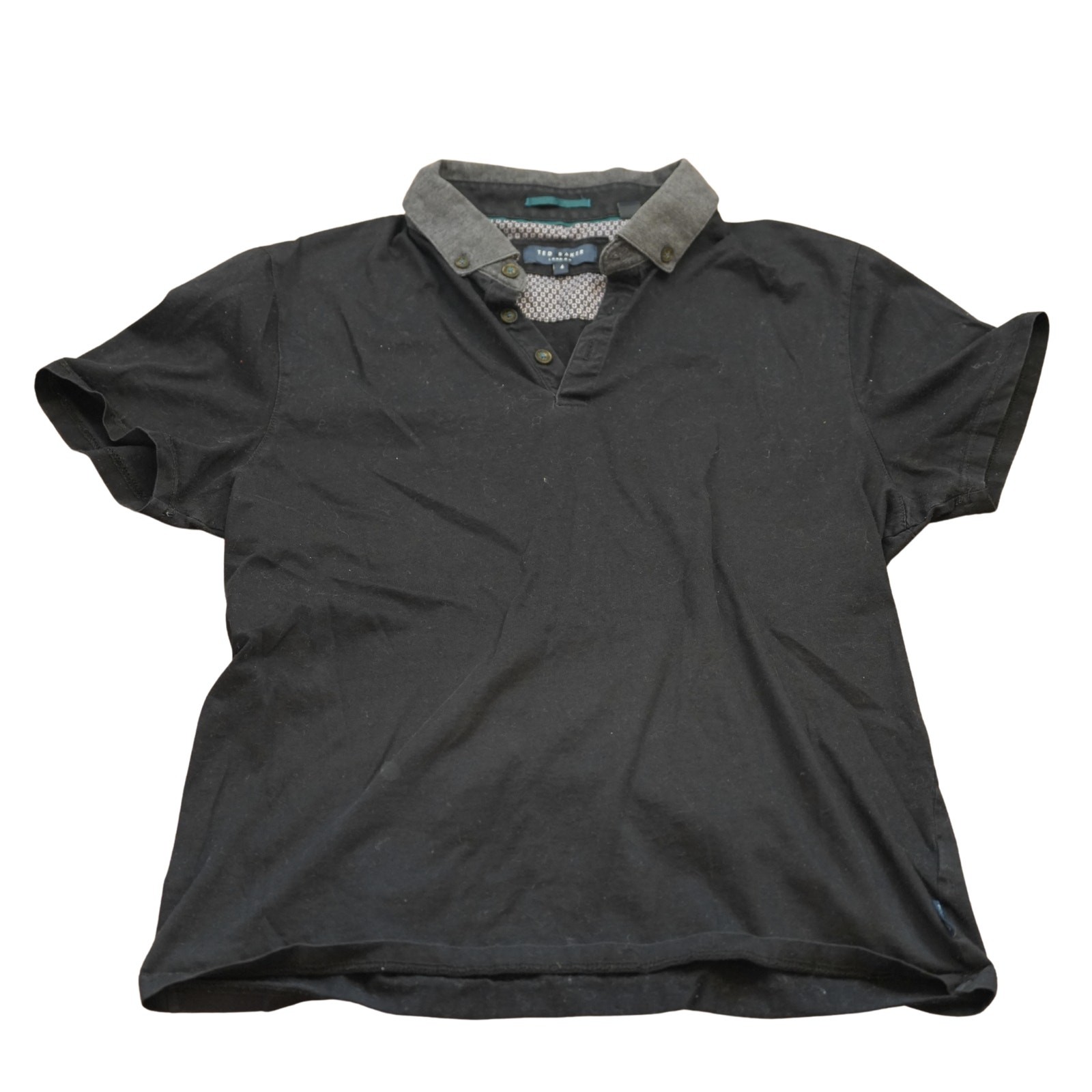 Women’s Ted Baker London Polo Shirt – Black/Gray – Size 4