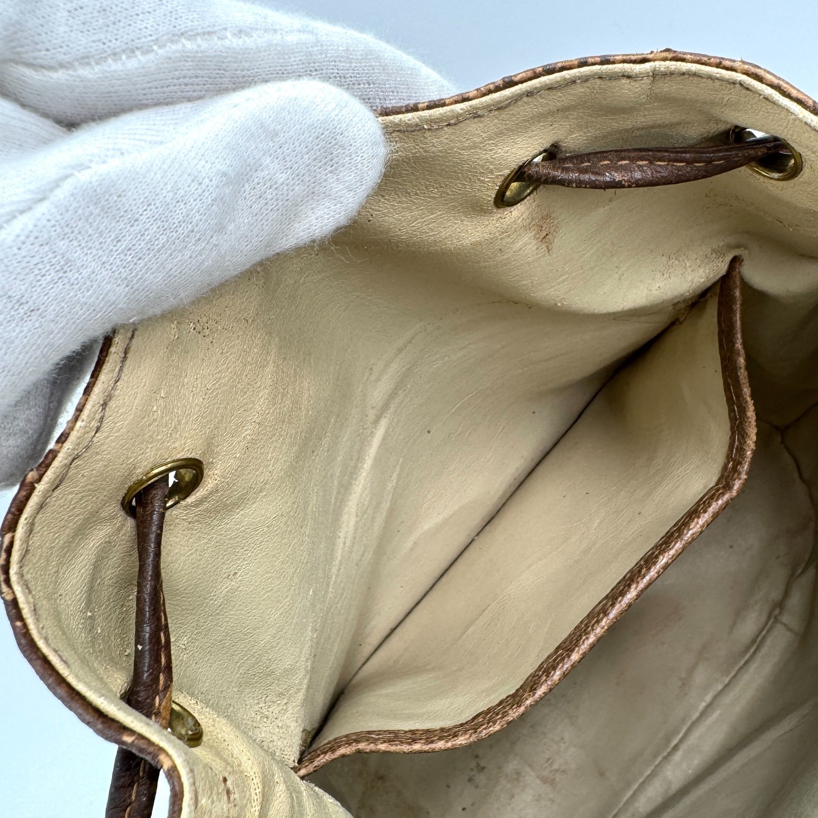 Vintage GUCCI Sherry Shoulder Bag Drawstring GG