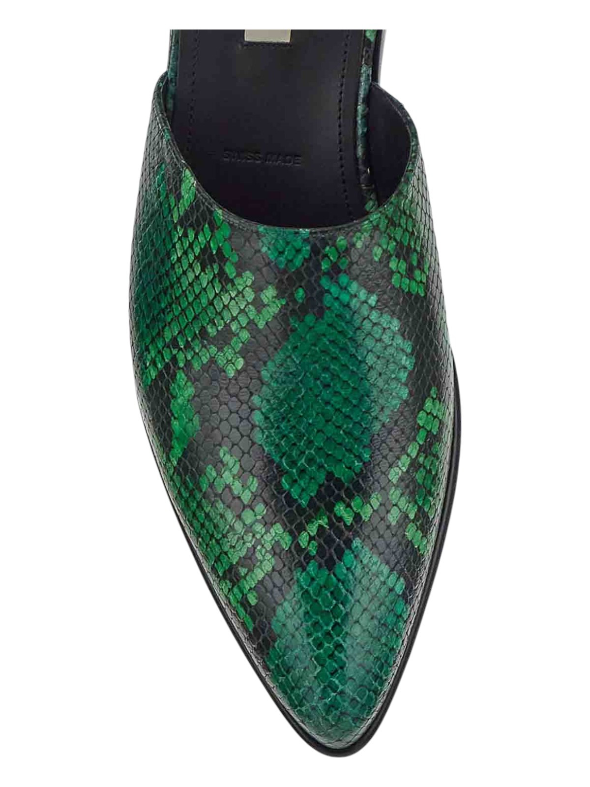 Bally Gyssel 6304145 Men’s Multideepemerald Snake Print Leather Mules MSRP $1465