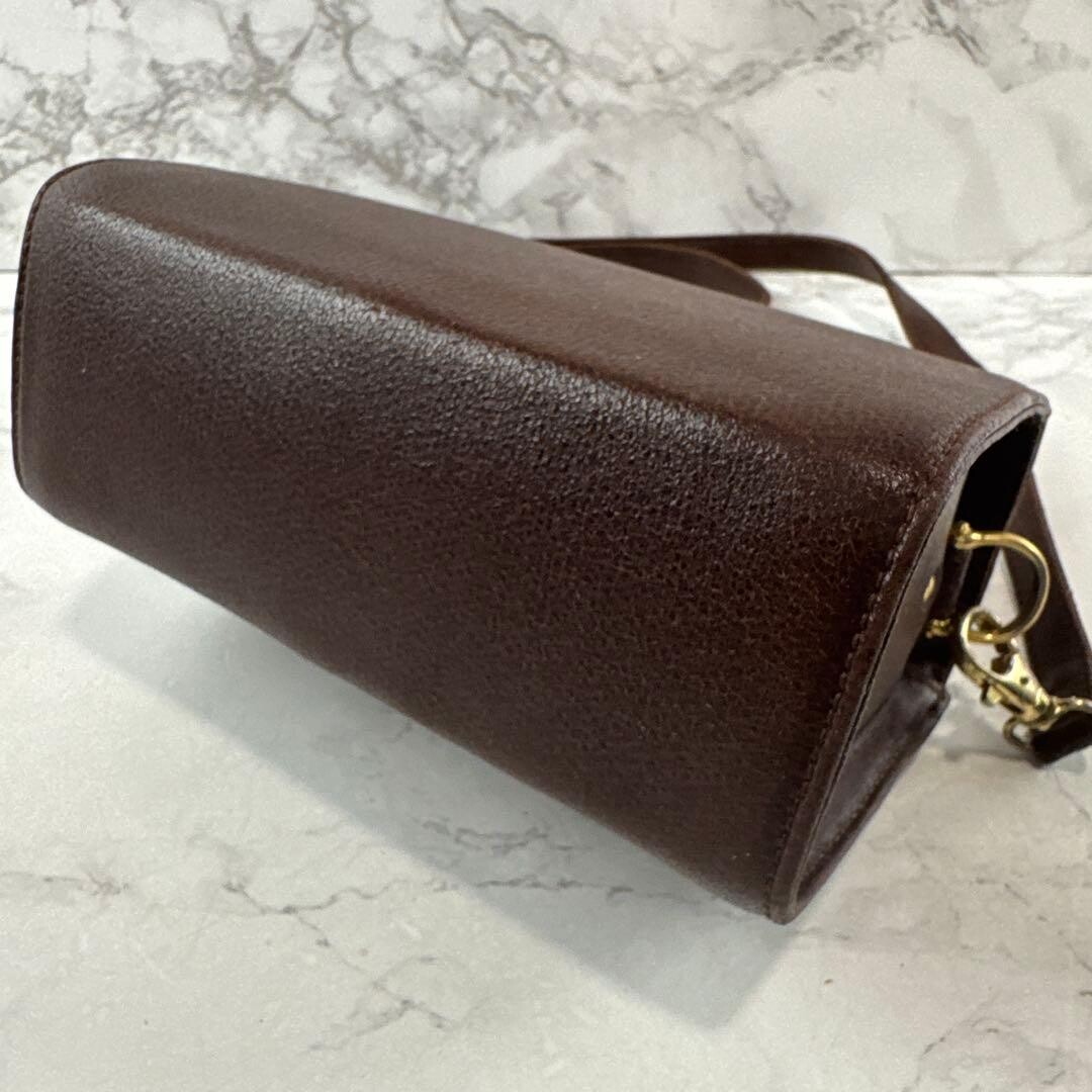 MaxMara Mini Shoulder Bag Leather Dark Brown Authentic From Japan