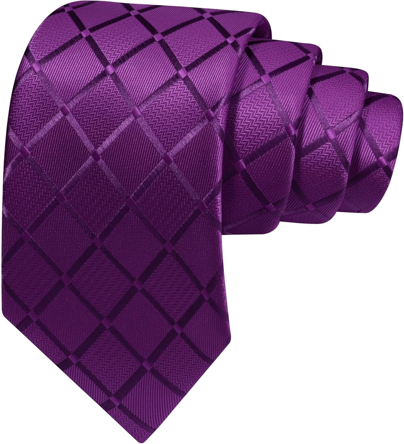 3.15″(8Cm) Fashion Solid Plaid Ties Mens Woven Jacquard Necktie for Wedding