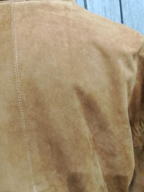 Women American Vintage Jacket Orange Suede 38 / M