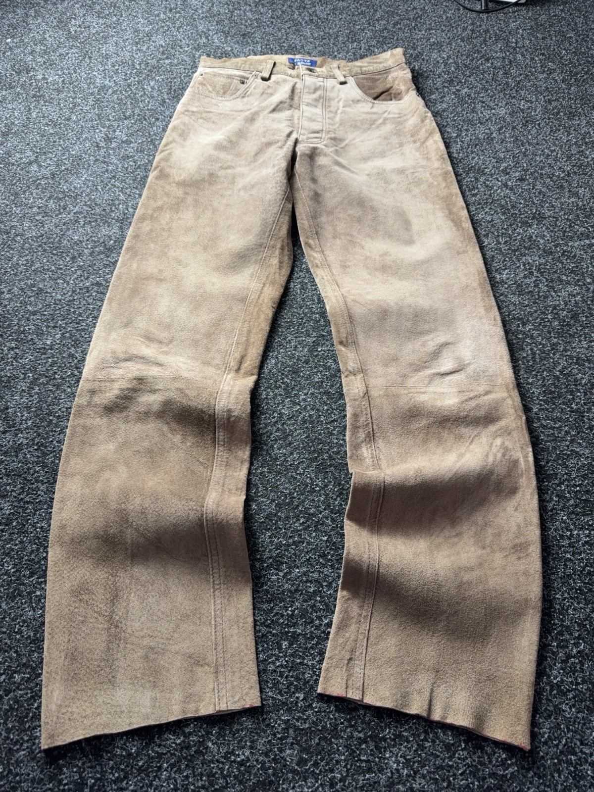 Vintage 00s Retro Western Cowboy Leather Chrome Style Pants Men’s W30 L32 Size