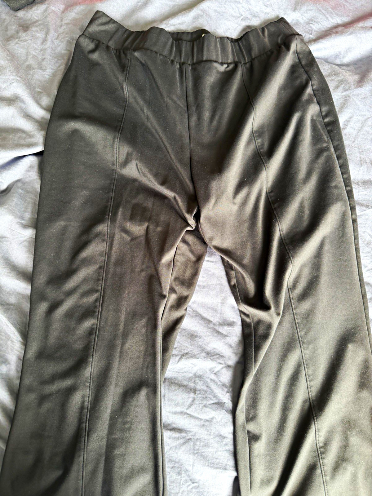T by Talbots Women’s XL Black Pull-On Knit Polyester Stretch Flare Pants