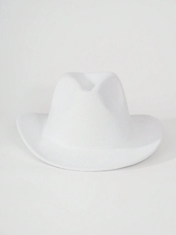 White Western Cowboy, Cowgirl Hat, Adjustable Cotton & Polyester, Men Women