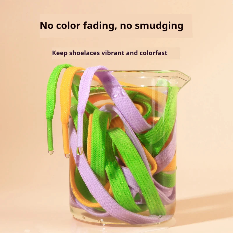 0.8 Cm Wide Unisex Solid-Color Shoelaces Flat High-Quality Cotton Shoelace Suita