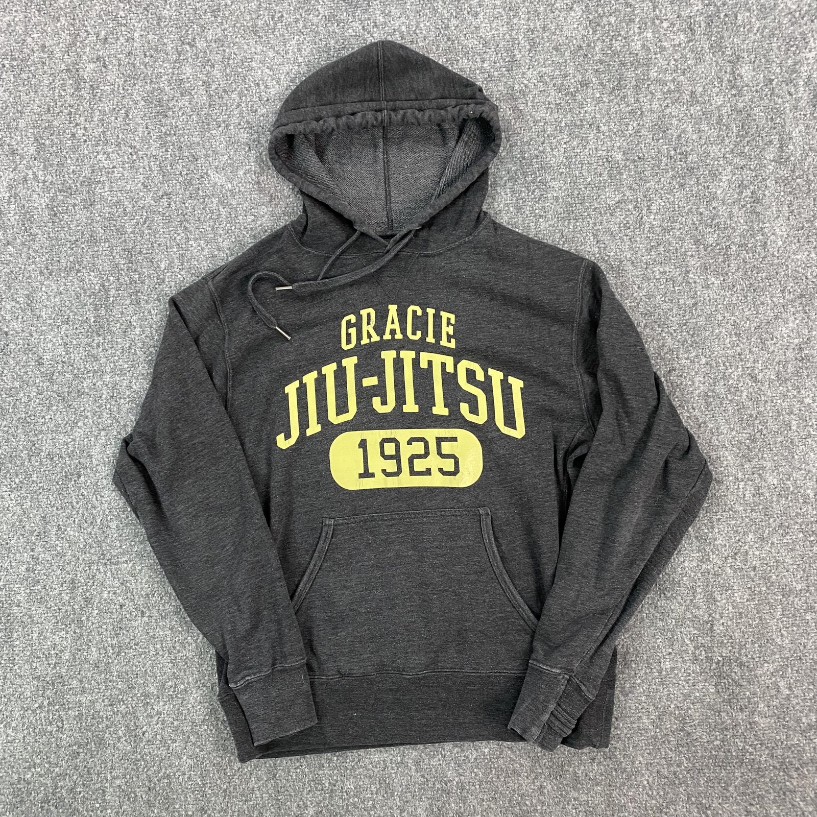 Gracie Brand Hoodie Mens Small Gray Jiu-Jitsu 1925 Pullover Fleece Made USA