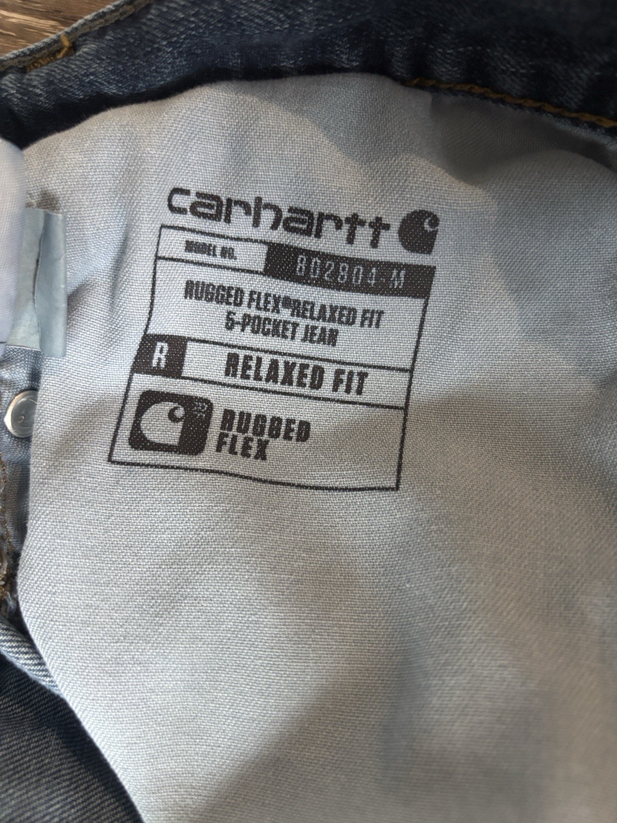 Carhartt Rugged Flex Relaxed Fit Jeans Dark Blue Denim Sz 42×30 Stretch