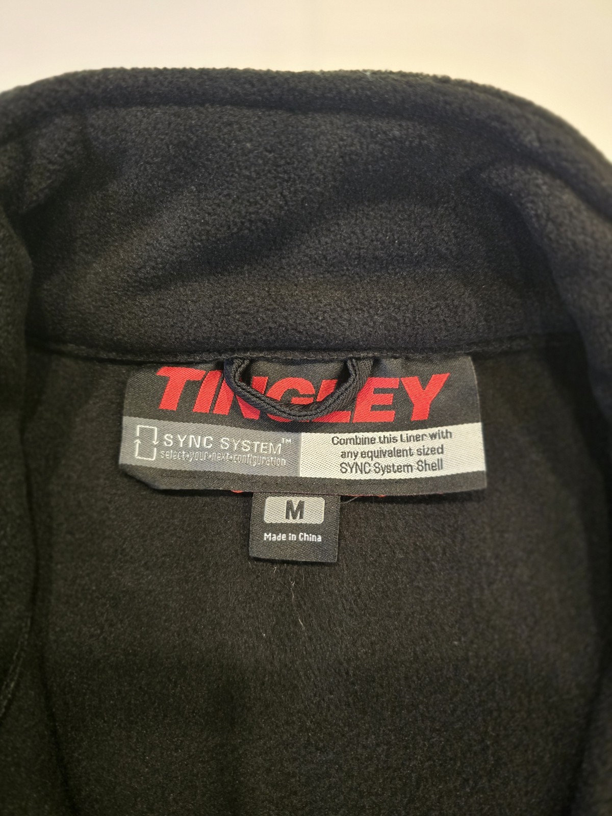 Tingley SYNC System Men’s Black Mid-Length Jacket M Full Zip Zipper Embroidered