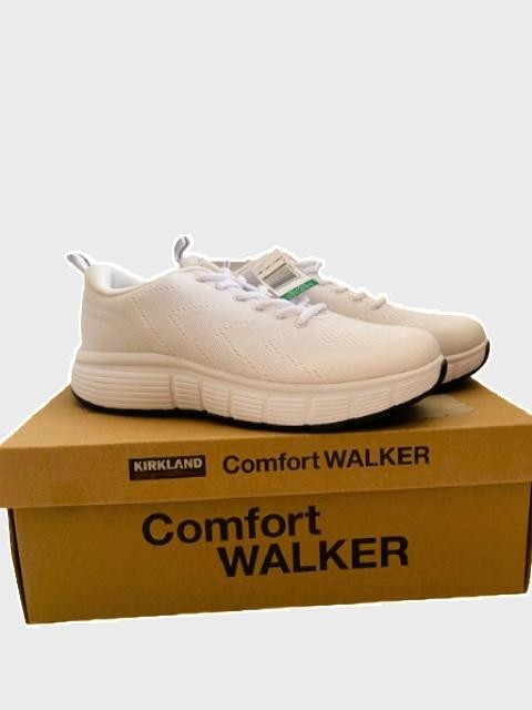 Kirkland Signature Men’s Size 9.5-11-13 Comfort Walker Sneakers, White