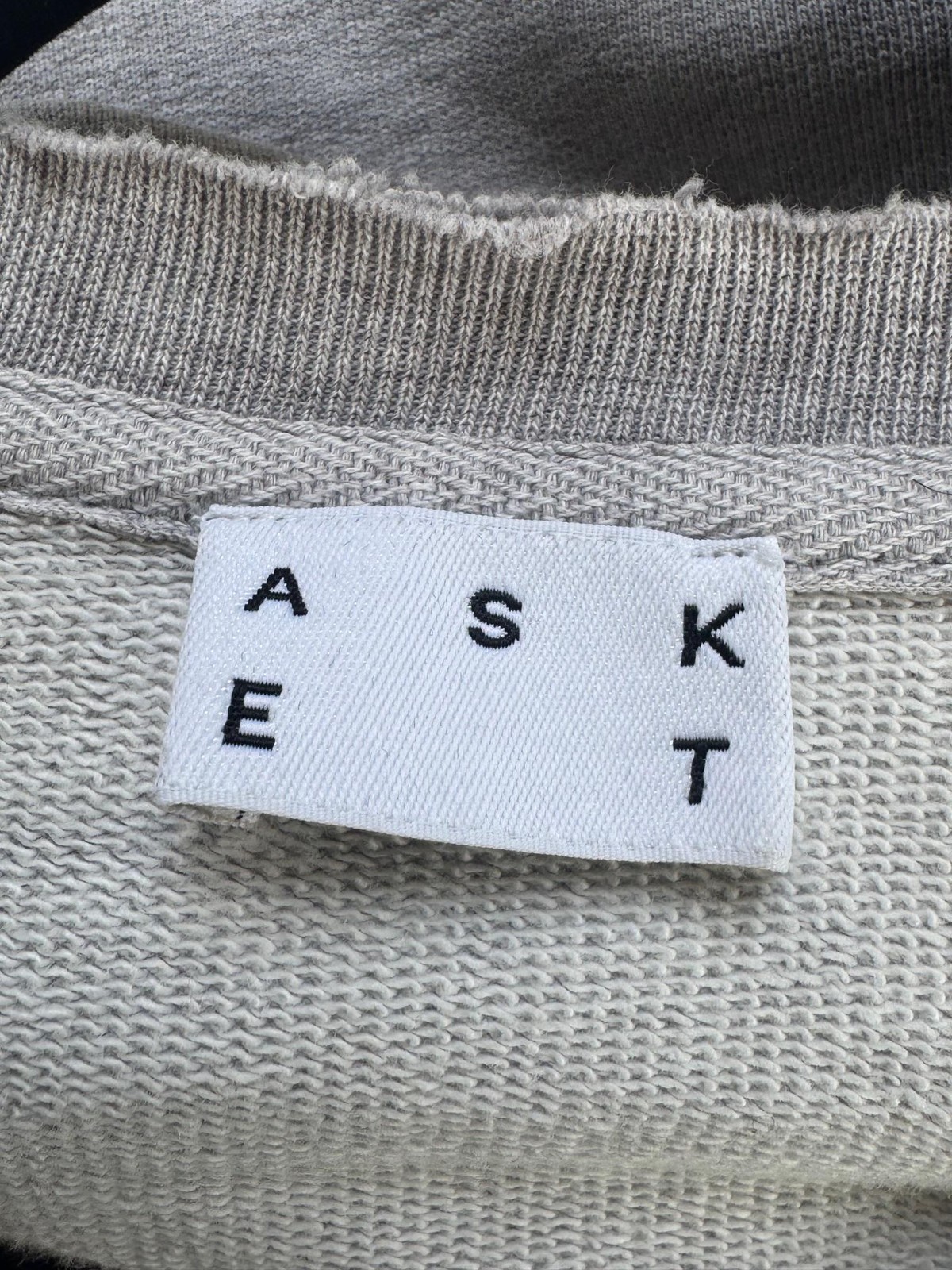 ASKET Sweatshirt Mens Large Gray Crewneck Pullover 100% Cotton Fleece Portugal