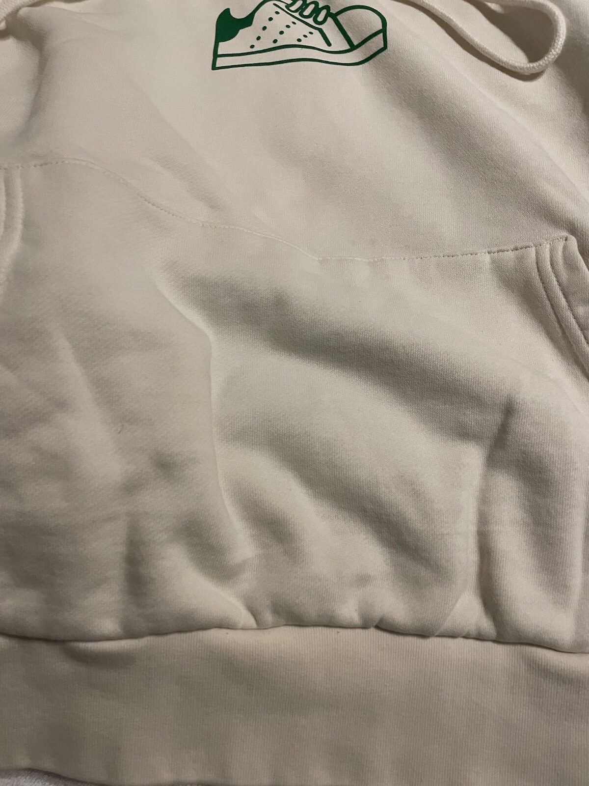 ADIDAS Stan Smith Hoodie in Size Small, White w/ Sneaker Logo. Gender Neutral