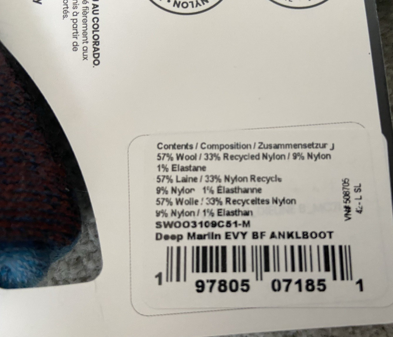 SmartWool Everyday Top Stripe Ankle Socks Light Cushion Marlin Blue Size Medium