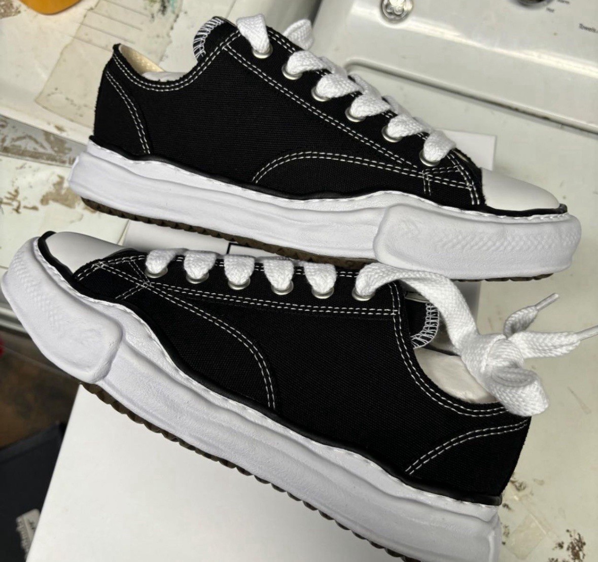Maison Mihara Yasuhiro Peterson OG Sole Canvas Low Black/White ALL SIZES MMY