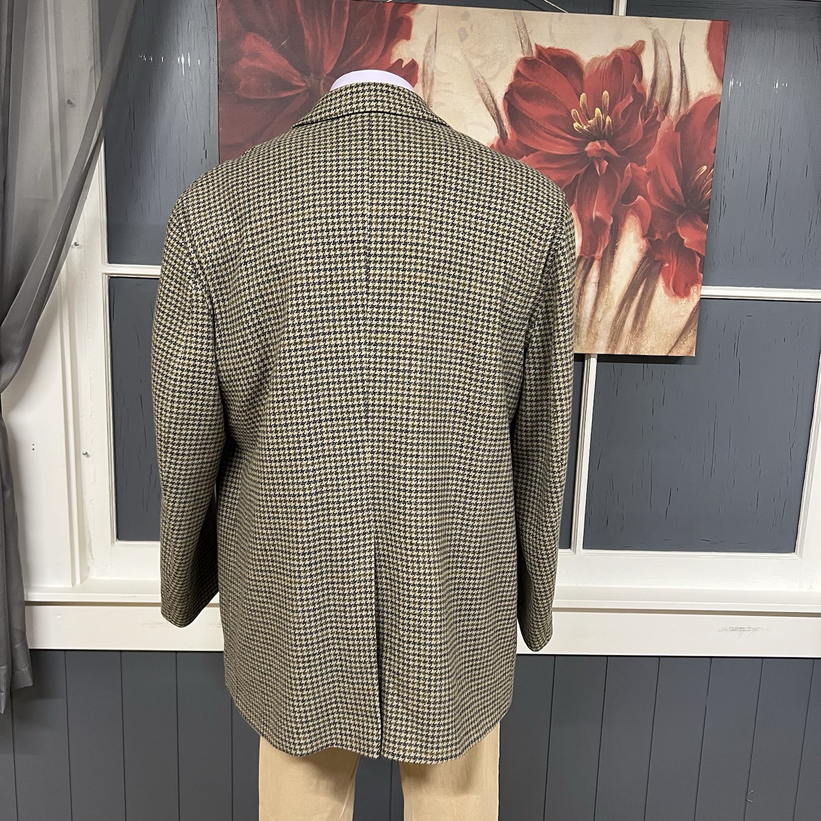 Vintage Pendleton Blazer Jacket Sport Coat Mens XXL (48) Long Olive/Beige/Navy