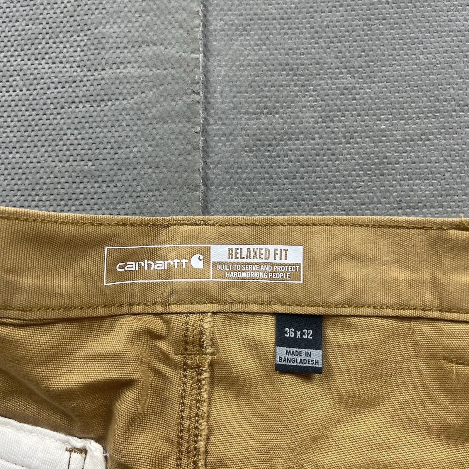 Carhartt Rugged Flex Double Front Pants Mens 36×32 Brown Duck Canvas 102802-918