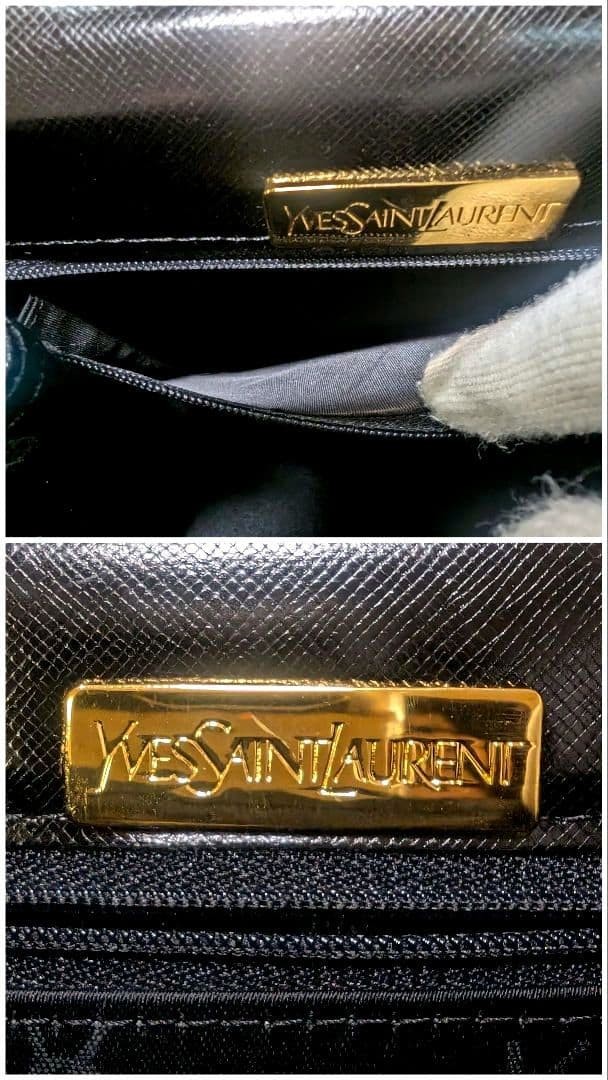 Yves Saint Laurent YSL Black Leather Crossbody Bag 8×8.3×2.8in Used