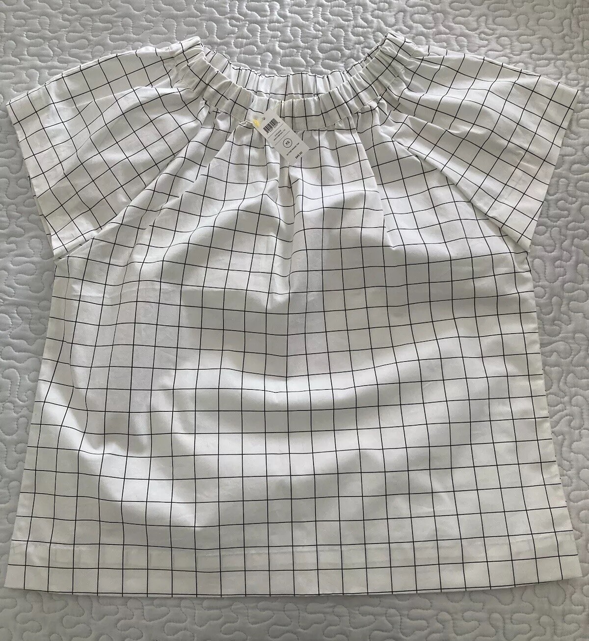 Brand New w/ Tags Kate Spade Saturday Gather Round Blouse Windowpane Size XS $85