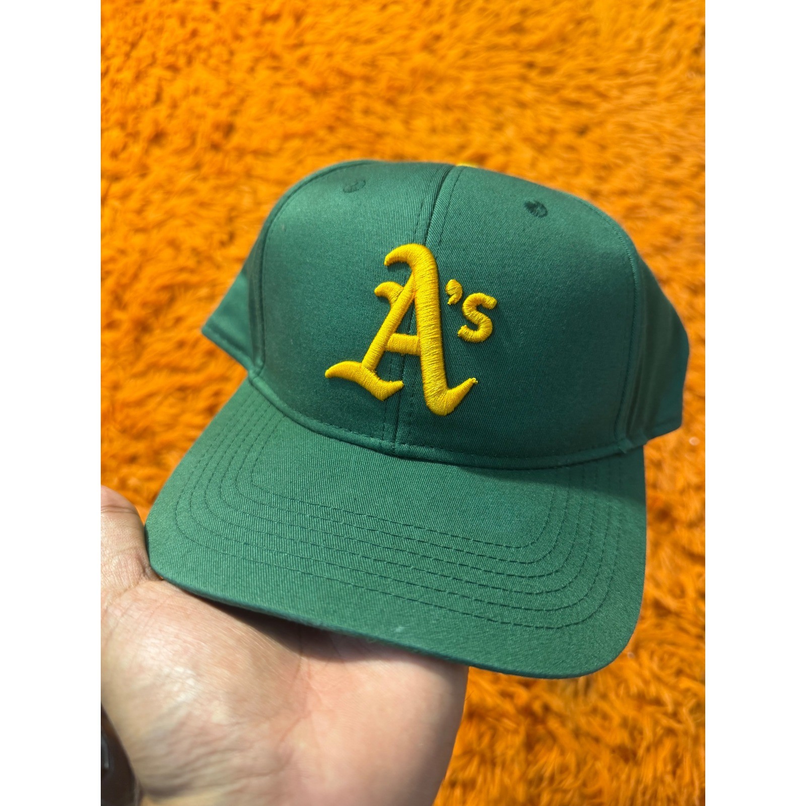 Oakland Athletics A’s Snapback Hat Green Yellow MLB Baseball Cap One Size