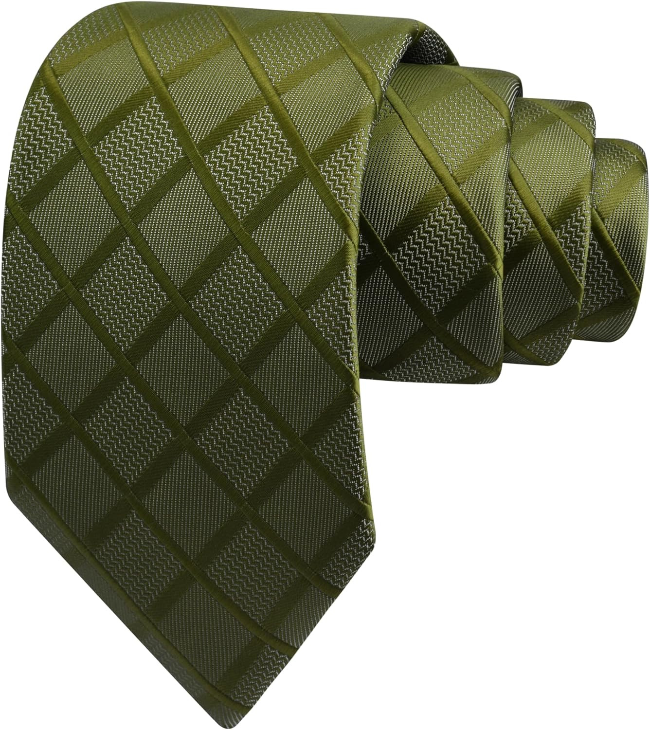 3.15″(8Cm) Fashion Solid Plaid Ties Mens Woven Jacquard Necktie for Wedding