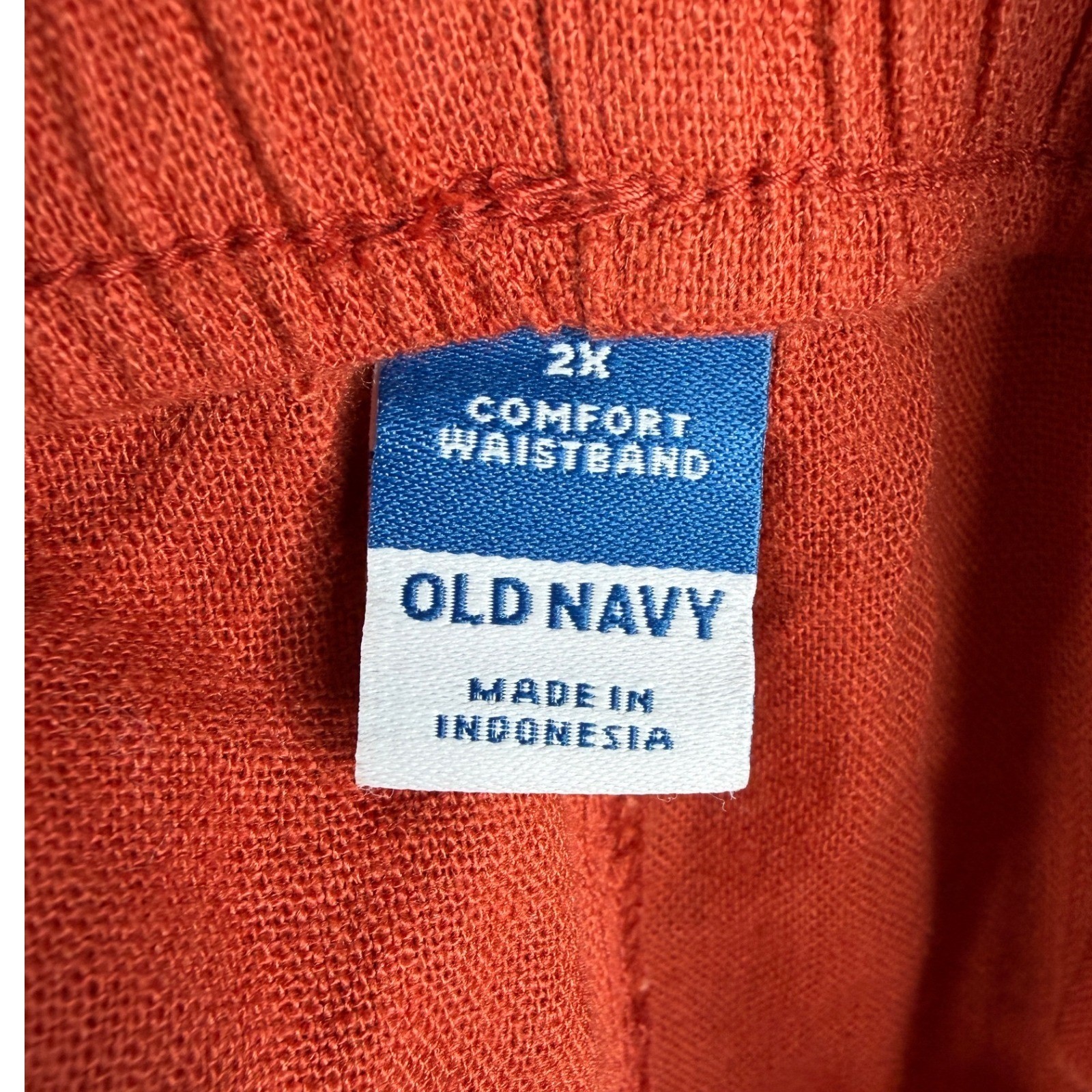 New Old Navy Linen Blend Comfort Waistband Short size 2X Orange