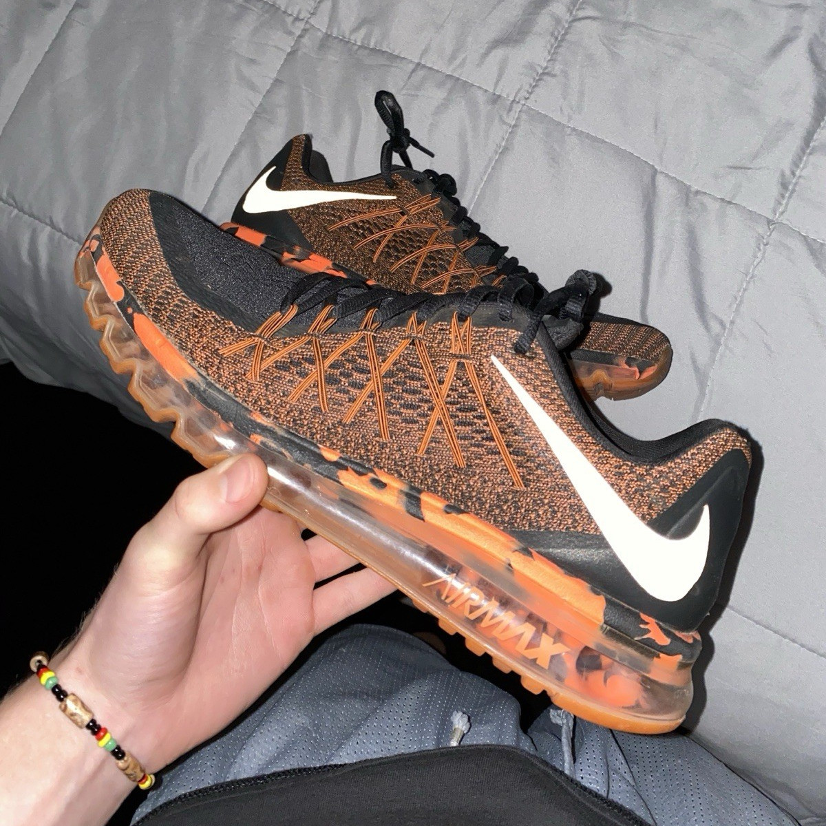 Nike 2015 Premium Air Max Orange Camo, Size 12.