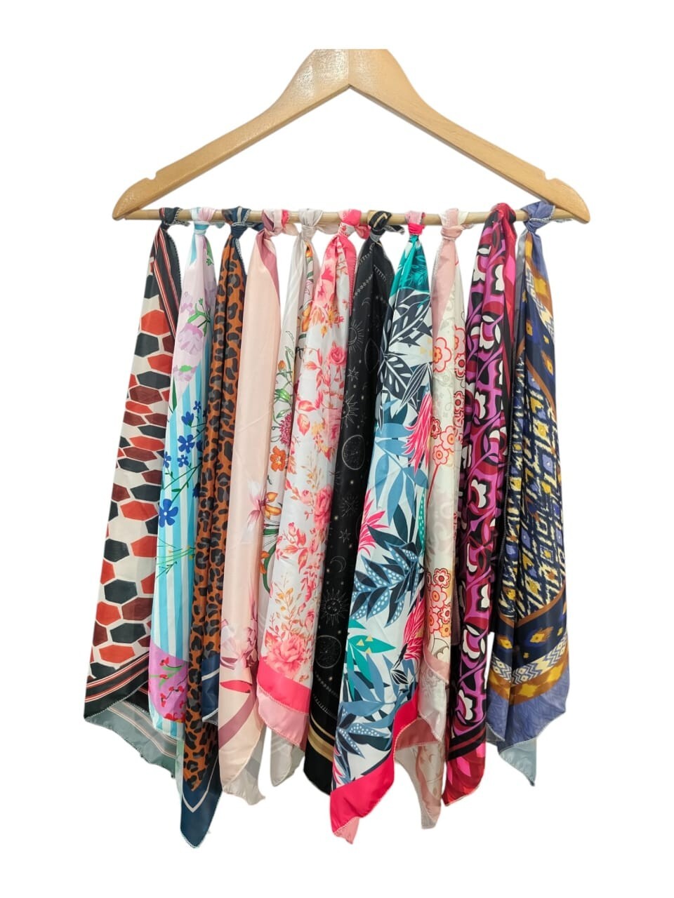 Fashion Small Square Scarf 20″ x 20″ Soft Silk Blend Neck Head Wrap Scarves 25Pc
