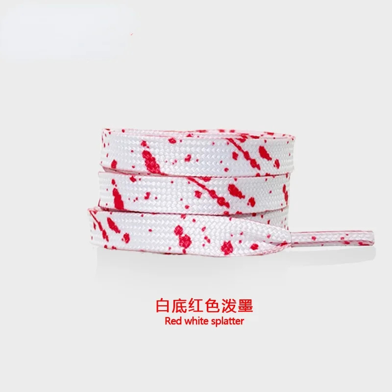 Shoelaces for Sneaker Flat Gilding Printing Ink Splatter Shoelace Colorful Splas