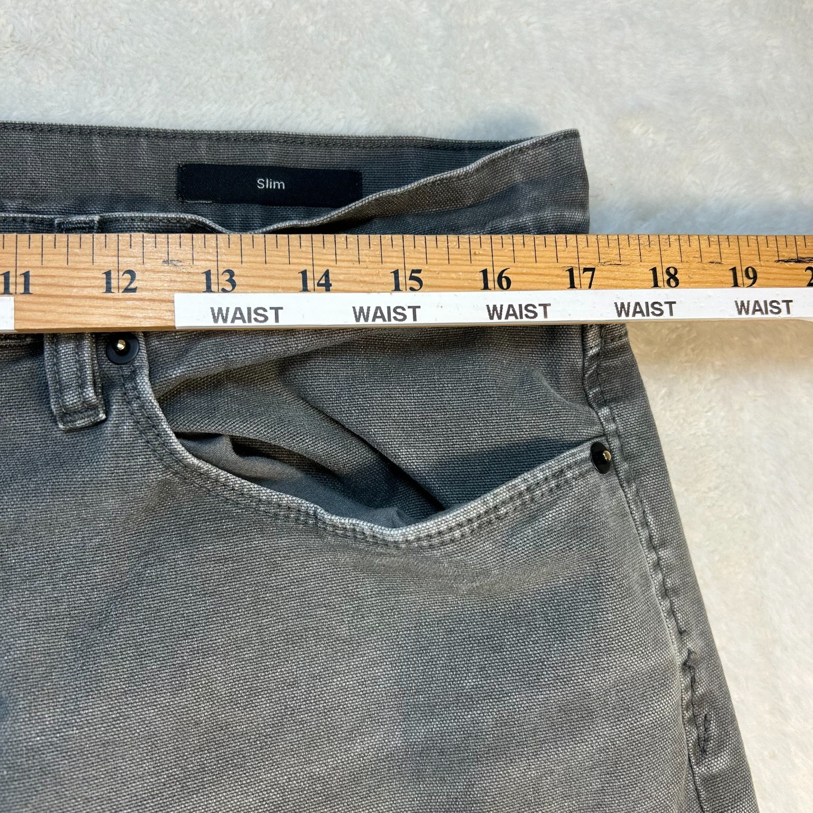 Proof Rover Pants Mens 34×32 Gray Stretch Canvas Slim Fit Straight Leg “Read”